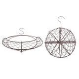 Maxbell 2pcs Retro Iron Moon Shape Succulent Pot Metal Hanging Planter Plant Holder