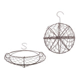 Maxbell 2pcs Retro Iron Moon Shape Succulent Pot Metal Hanging Planter Plant Holder