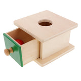 Maxbell Montessori Wooden Matching Stand Box Spherical & String Beads Lacing Game