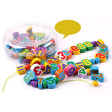 Maxbell Montessori Wooden Matching Stand Box Spherical & String Beads Lacing Game