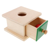 Maxbell Montessori Wooden Matching Stand Box Spherical & String Beads Lacing Game