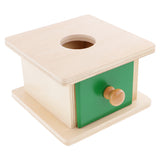 Maxbell Montessori Wooden Matching Stand Box Spherical & String Beads Lacing Game