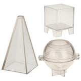 Maxbell Pyramid Sphere Square Shaped Candle Mould Plastic Candle Moldel DIY Molds