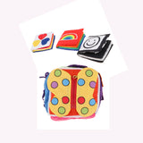 Maxbell Infant Baby Visual Development Cloth Book & Basic Life Skills Cube Set Toy