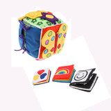 Maxbell Infant Baby Visual Development Cloth Book & Basic Life Skills Cube Set Toy