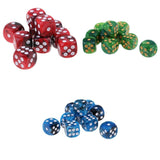 30x Six Sided D6 Dice Dotted 16mm Die Toy for   Dungeons and Dragons Props