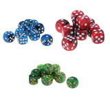 30x Six Sided D6 Dice Dotted 16mm Die Toy for   Dungeons and Dragons Props