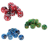 30x Six Sided D6 Dice Dotted 16mm Die Toy for   Dungeons and Dragons Props