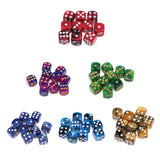 30x Six Sided D6 Dice Dotted 16mm Die Toy for   Dungeons and Dragons Props