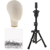 Maxbell 21'' Beige Mannequin Head Display Manikin Model Wig Making Tripod T Pins