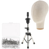 Maxbell 21'' Beige Mannequin Head Display Manikin Model Wig Making Tripod T Pins