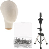 Maxbell 21'' Beige Mannequin Head Display Manikin Model Wig Making Tripod T Pins