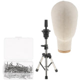 Maxbell 21'' Beige Mannequin Head Display Manikin Model Wig Making Tripod T Pins