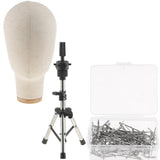 Maxbell 21'' Beige Mannequin Head Display Manikin Model Wig Making Tripod T Pins