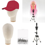 Maxbell 21'' Beige Mannequin Head Display Manikin Model Wig Making Tripod T Pins