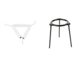 Maxbell Lab Beaker Stand Lamp Burner Tripod Holder 75mm+ Pipeclay Triangle Apparatus