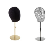 Maxbell Suede Cork Mannequin Head Hat Rack Cap Wig Holder Display Stand Model Set