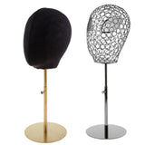 Maxbell Suede Cork Mannequin Head Hat Rack Cap Wig Holder Display Stand Model Set
