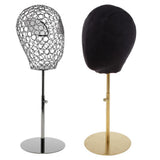 Maxbell Suede Cork Mannequin Head Hat Rack Cap Wig Holder Display Stand Model Set