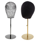 Maxbell Suede Cork Mannequin Head Hat Rack Cap Wig Holder Display Stand Model Set