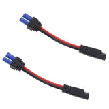 Maxbell 2Pieces 1-48V SAE to EC5 Female Power Adapter Cable for Car Solar Battery