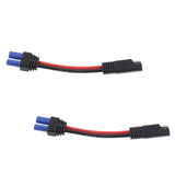 Maxbell 2Pieces 1-48V SAE to EC5 Female Power Adapter Cable for Car Solar Battery