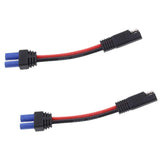Maxbell 2Pieces 1-48V SAE to EC5 Female Power Adapter Cable for Car Solar Battery