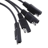 Maxbell 2Pieces 18AWG SAE 1 to 4 Extension Adapter Splitter Cable for Solar Battery