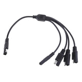 Maxbell 2Pieces 18AWG SAE 1 to 4 Extension Adapter Splitter Cable for Solar Battery