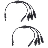 Maxbell 2Pieces 18AWG SAE 1 to 4 Extension Adapter Splitter Cable for Solar Battery