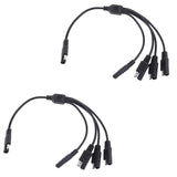 Maxbell 2Pieces 18AWG SAE 1 to 4 Extension Adapter Splitter Cable for Solar Battery