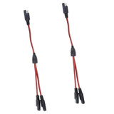 Maxbell 2Pieces 18AWG SAE 1 to 2 Extension Adapter Splitter Cable for Solar Battery