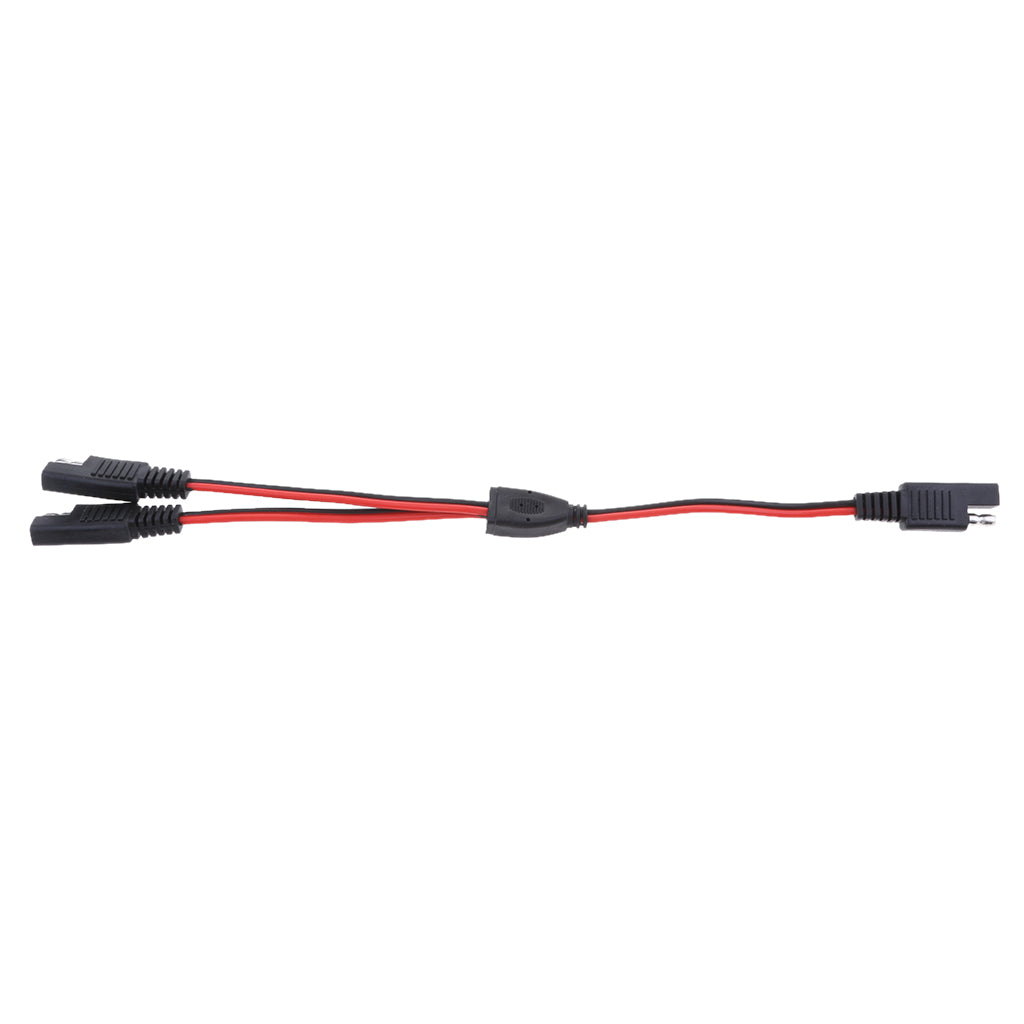 Maxbell 2Pieces 18AWG SAE 1 to 2 Extension Adapter Splitter Cable for Solar Battery