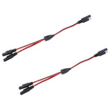 Maxbell 2Pieces 18AWG SAE 1 to 2 Extension Adapter Splitter Cable for Solar Battery
