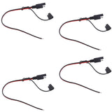 Maxbell 4Pcs SAE Power 12V 300mm 10A 18AWG Extension Cable Plug for Car Solar Panel
