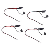 Maxbell 4Pcs SAE Power 12V 300mm 10A 18AWG Extension Cable Plug for Car Solar Panel