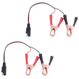 Maxbell 2Pieces 18AWG SAE to Alligator Clips Extension Cable Car Battery Booster
