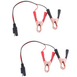 Maxbell 2Pieces 18AWG SAE to Alligator Clips Extension Cable Car Battery Booster