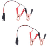 Maxbell 2Pieces 18AWG SAE to Alligator Clips Extension Cable Car Battery Booster