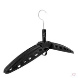 Maxbell 2Pc Multi Purpose Travel Folds Hanger for Scuba Diving Wetsuit Drysuit Black