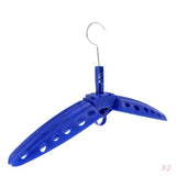 Maxbell 2Pcs Multi Purpose Travel Folds Hanger for Scuba Diving Wetsuit Drysuit Blue