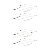 Maxbell 20Pcs Fishing Hair Rigs Assorted Hand Tied Carp Fishing Barbless Hooks