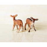 Maxbell 2Pcs Resin Sika Deer Ornament Toy Animal Figurine Plant Pot Dollhouse Decor