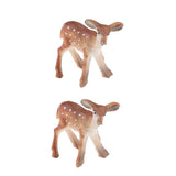 Maxbell 2Pcs Resin Sika Deer Ornament Toy Animal Figurine Plant Pot Dollhouse Decor