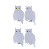 Maxbell 4x Reflective Owl Decoy & Bird Repellent Scarecrow Bird Deterrent with Bells