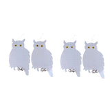 Maxbell 4x Reflective Owl Decoy & Bird Repellent Scarecrow Bird Deterrent with Bells