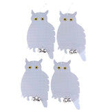 Maxbell 4x Reflective Owl Decoy & Bird Repellent Scarecrow Bird Deterrent with Bells