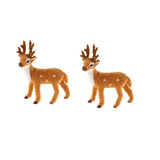 Maxbell 2Pcs Miniature Realistic Deer Figurine Statue Model Home Gift Decorative