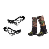 Maxbell Waterproof Outdoor Climbing Snow Legging Gaiters Ice Crampons Cleats Gripper