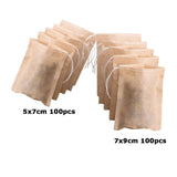 Maxbell 200 Pcs Empty Tea Filter Bags Loose Herbs Teabag with Drawstring 5x7 & 7x9cm